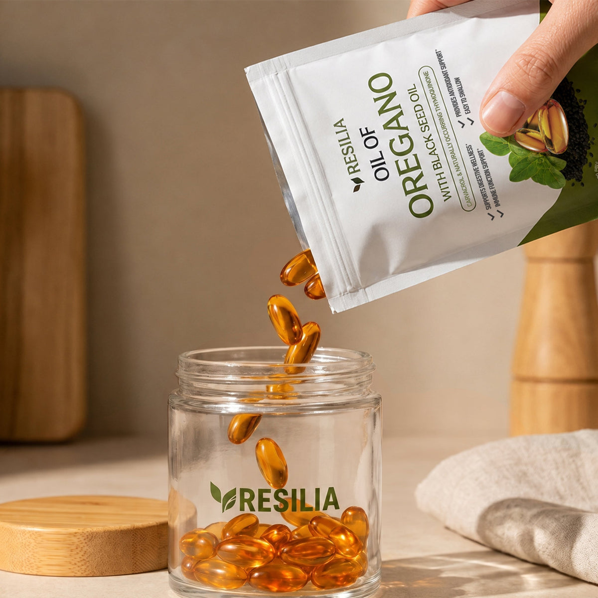 Resilia Bamboo Lid Glass Jar